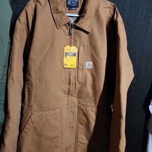 Carhartt Brown Canvas Lightweight Zip Jacket